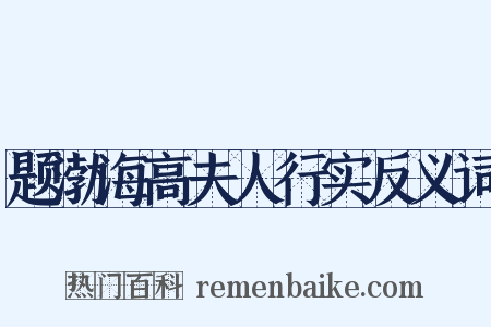题渤海高夫人行实反义词是什么意思的图片